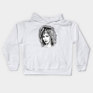 Tina Turner Halftone Kids Hoodie